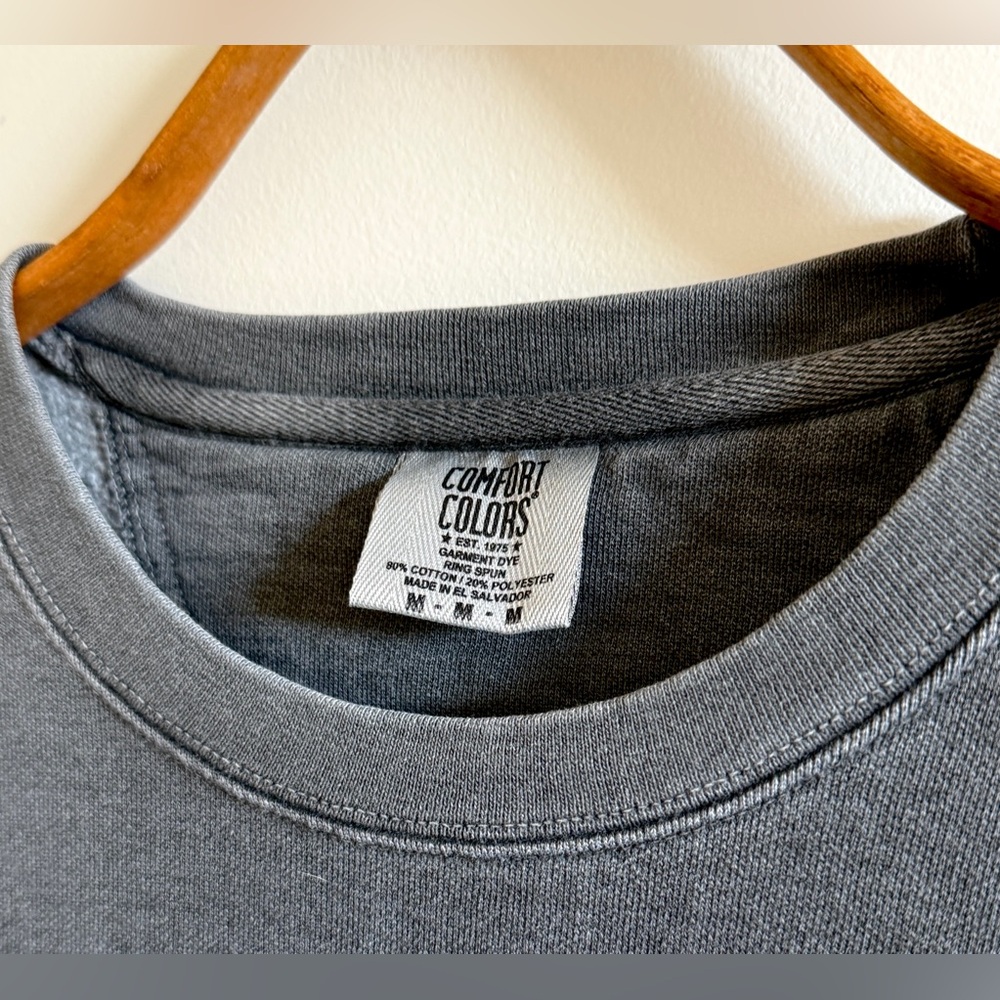 Comfort Colors Dark Gray Houston Logo Athletic Crewneck Sweatshirt - Picture 9 of 9